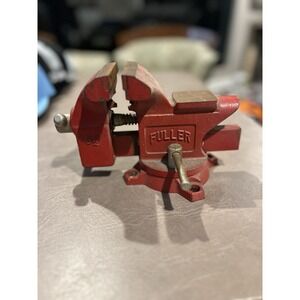 Vintage Fuller 3-1/2" Vise with Swivel Base & ANVIL Red Made in Japan